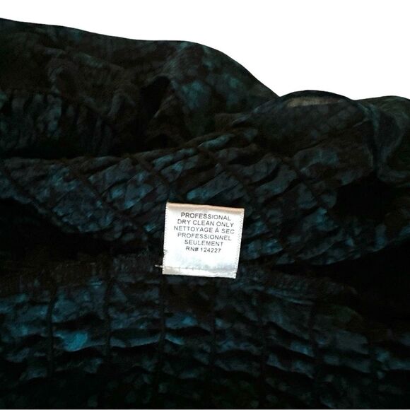 Anthropologie MISA Roisin Long Sleeve Mini Dress In Teal Snake Size Large - Picture 10 of 10